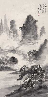 刘海粟 庚辰（1940）年作 山水 立轴